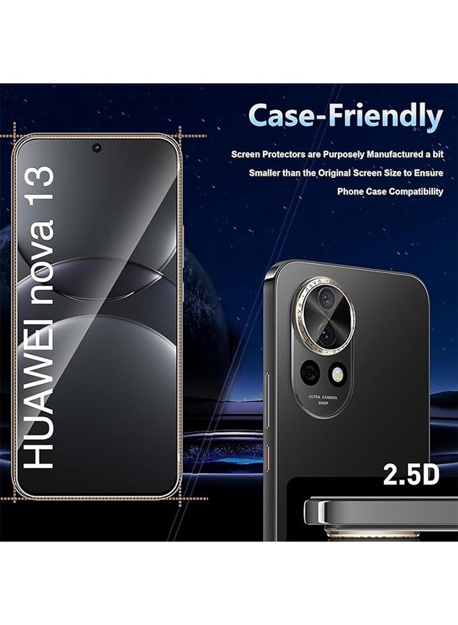 2 Pack Tempered Glass Screen Protector Compatible for HUAWEI nova 13, 9H Hardness Anti-Scratch, Anti-Fingerprint, Full Screen Coverage - Image 5