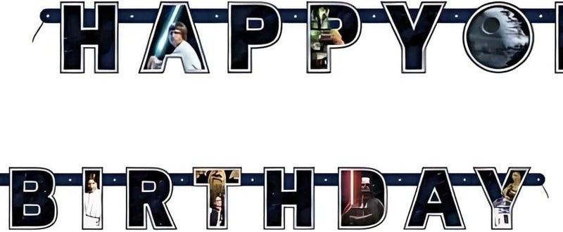 Unique Multicolor Star Wars Classic Jointed Banner 1 Count  Iconic  EcoFriendly Material Perfect for Every Galactic Gathering - Image 1