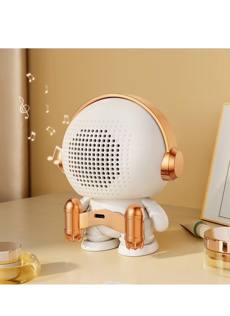 Cute Cartoon Colourful Ambient Light Astronaut Portable Wireless Small Speaker, Speakers Wireless with TWS Pairing, for Home/Party/Beach