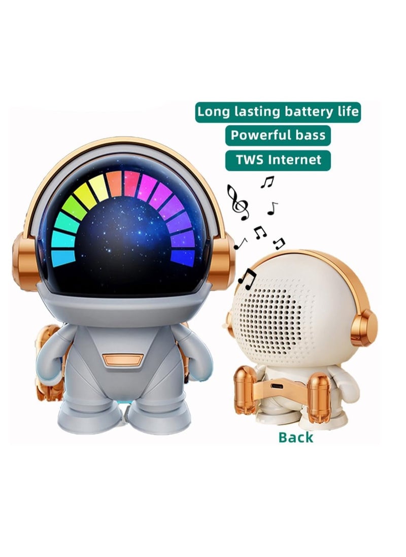 Cute Cartoon Colourful Ambient Light Astronaut Portable Wireless Small Speaker, Speakers Wireless with TWS Pairing, for Home/Party/Beach
