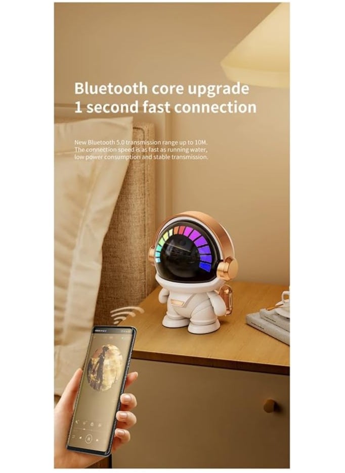 Cute Cartoon Colourful Ambient Light Astronaut Portable Wireless Small Speaker, Speakers Wireless with TWS Pairing, for Home/Party/Beach