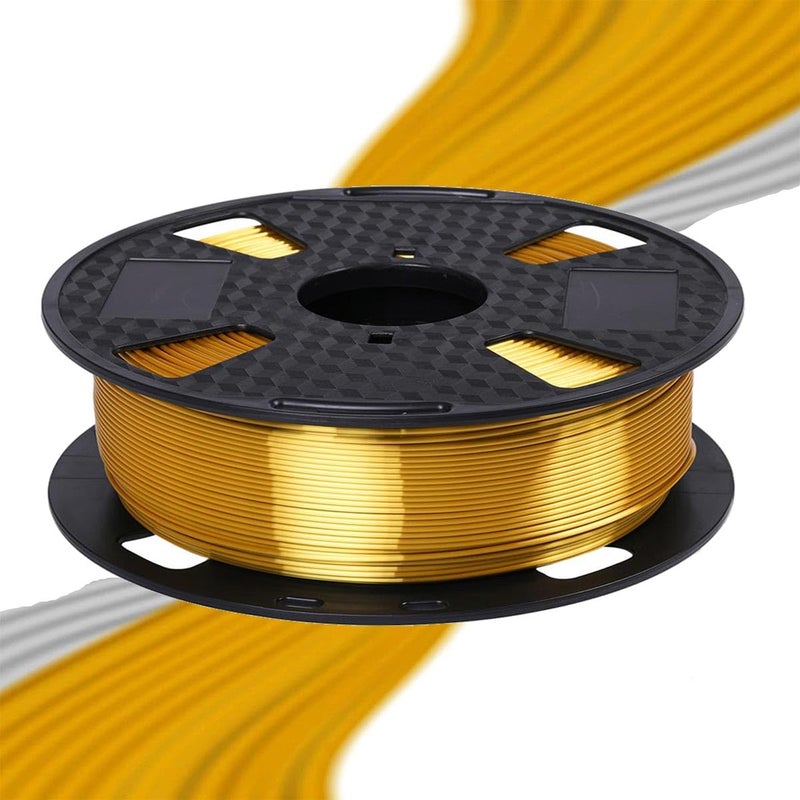 Haiteng Silk PLA Filament Gold 1KG 1.75mm 3D Printer FDM Filament 3D Printing Materials Shiny Metallic PLA Gold Color - Image 3