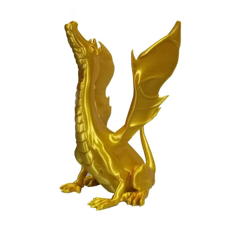 Haiteng Silk PLA Filament Gold 1KG 1.75mm 3D Printer FDM Filament 3D Printing Materials Shiny Metallic PLA Gold Color - Image 2