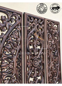 DE KRAFTSMAN DE KRAFTSMAN wall panels for bedroom living room Wall Decoration Panel Wall Decoration Hanging Wood Carving Wall Decoration Panel for Living Room Bedroom Hallway Office set of 3  - Image 4