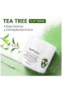JoyPretty Tea Tree Acne Removal Clay Mask 60g Blackheads & Acne Removal Tea Tree Clay Face Mask Minimize Pores Reduce Blackhead & Acne Anti-Aging Wrinkle Reduction Skincare with Tea Tree Face Mask  - Image 5