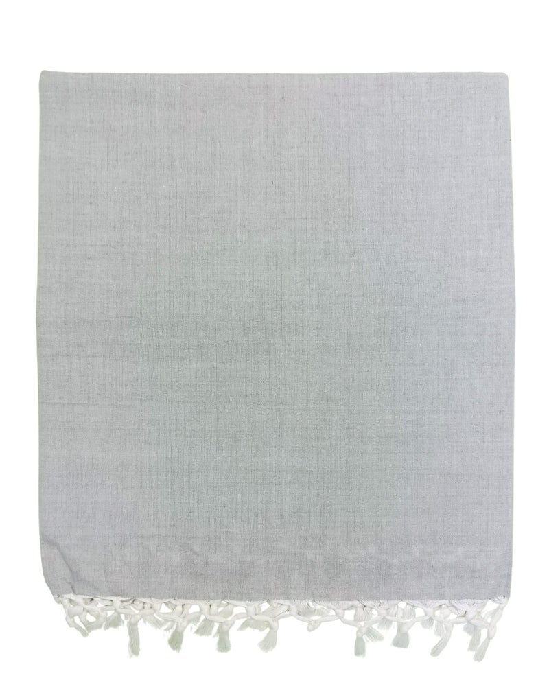 Arvore Bunkaar Pure Handloom 100% Soft Desi Bamboo Viscose Soft Bhagalpuri Andi Chadar/Summer Blanket/Khes/Top Sheet/AC Blanket/Odhne wali Chadar (Grey, Plain, 1, Bhagalpuri Chadar) - Image 4