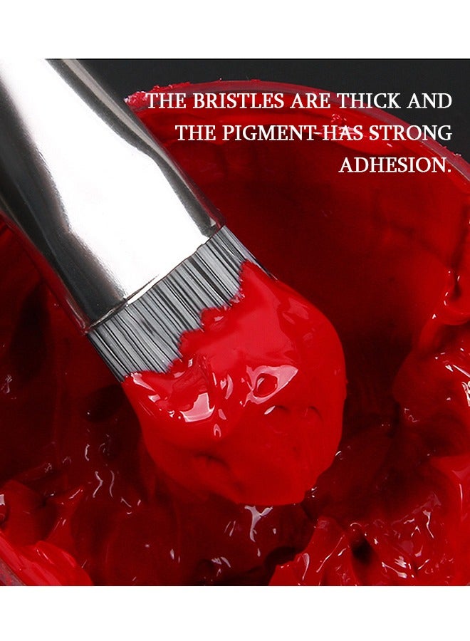 Full set of nylon brushes, watercolor brushes, paints, acrylic brushes, 12 pieces set art supplies brushes - Image 5