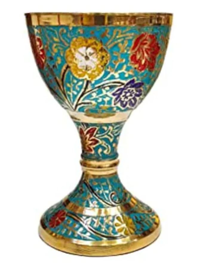 QUESERA Brass Loban Dani Holder Used to Burn Incense Charcoal Loban Sambrani Dhoop Resin Home Office Temple Prayer.