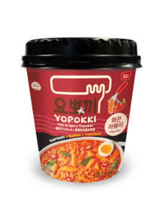 Yopokki Hot and Spicy Rapokki Cup 145g - Image 1