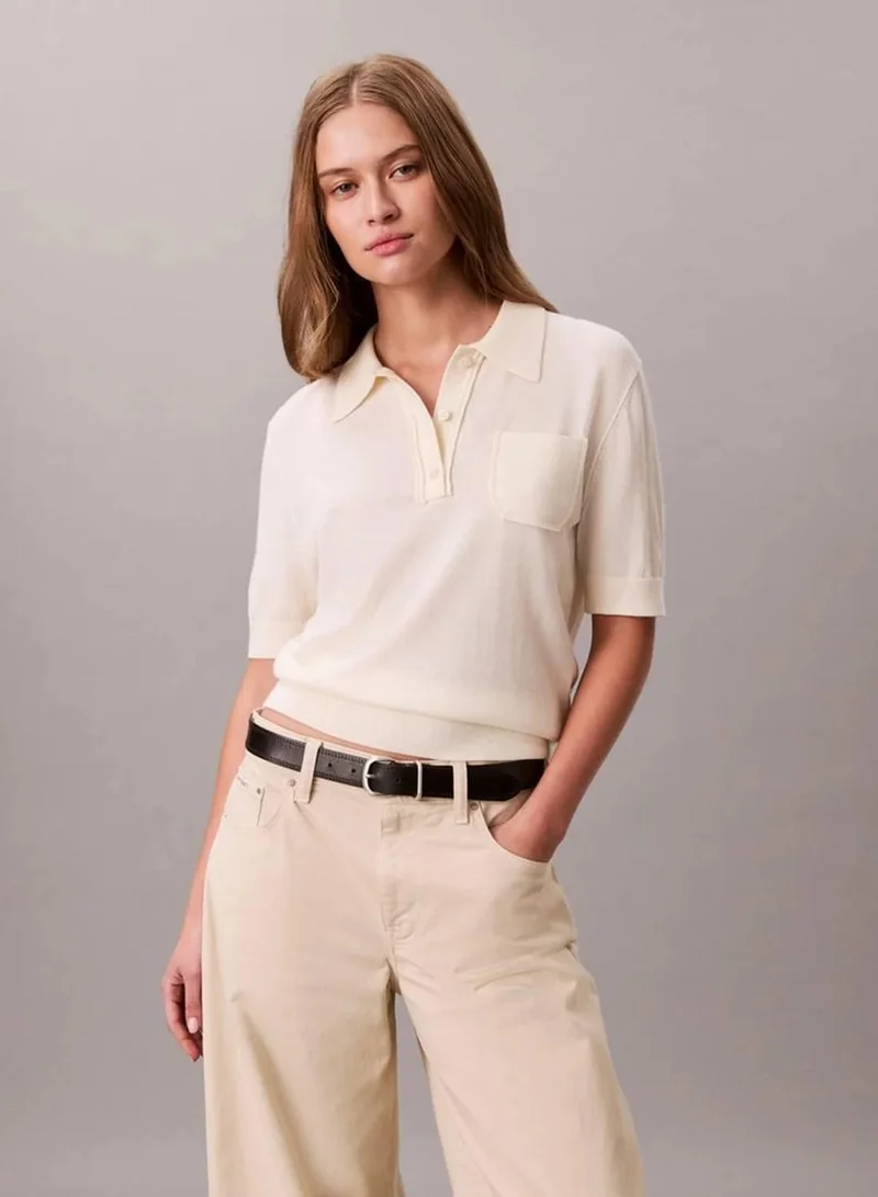 Merino Wool Polo Jumper