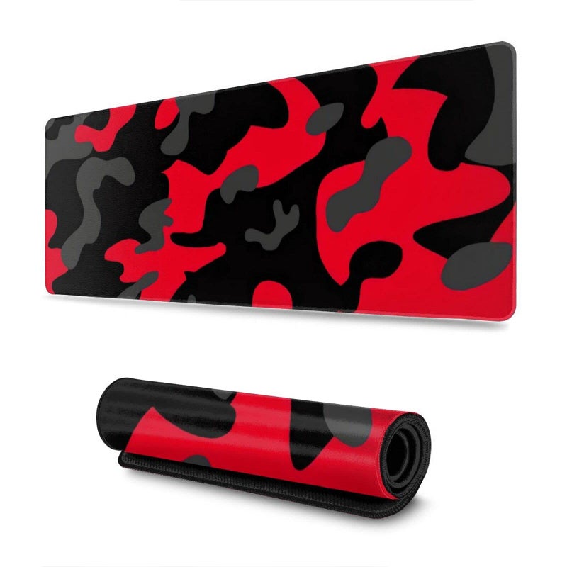 Echoserein Red and Black Gaming Mouse Pad Large XL Desk Mat Camo Camouflage Long Extended Pads Big Mousepad Home Office Decor Accessories for Computer Pc Laptop - Image 5