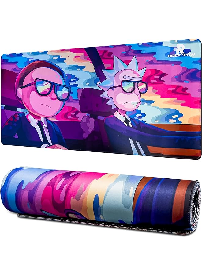 Rock Pow Large Gaming Mouse Pad With Anti Slip Surface 900X400X3Mm Thicker Rubber Base Gaming Mousepad With Stitched Edges Design For Mouse And Keyboard Gaming Home And Working Office - Image 1