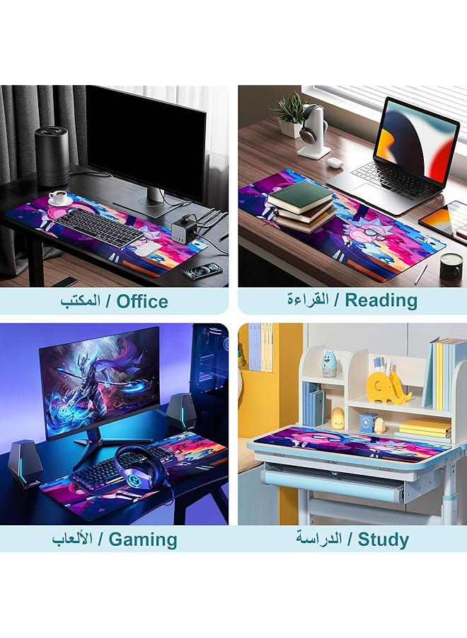 Rock Pow Large Gaming Mouse Pad With Anti Slip Surface 900X400X3Mm Thicker Rubber Base Gaming Mousepad With Stitched Edges Design For Mouse And Keyboard Gaming Home And Working Office - Image 5