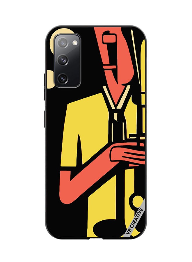 VR CREATIVE Protective Case Cover For Samsung Galaxy S20 FE 5G Jazz Trumpeter Design Multicolour - Image 1
