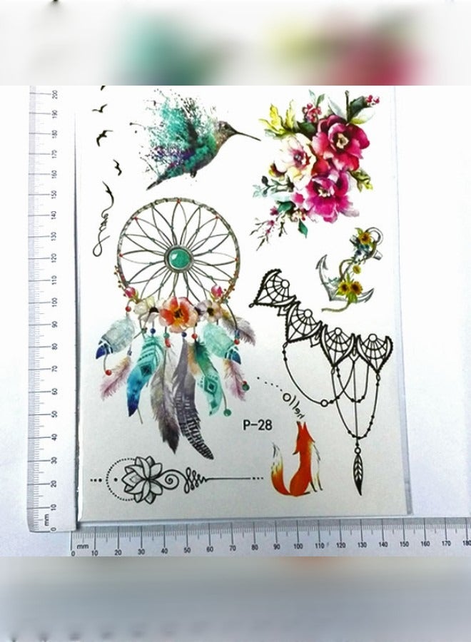 Beautifully Designed Tattoo Sticker Of Feather For Hand And Body  - Image 3