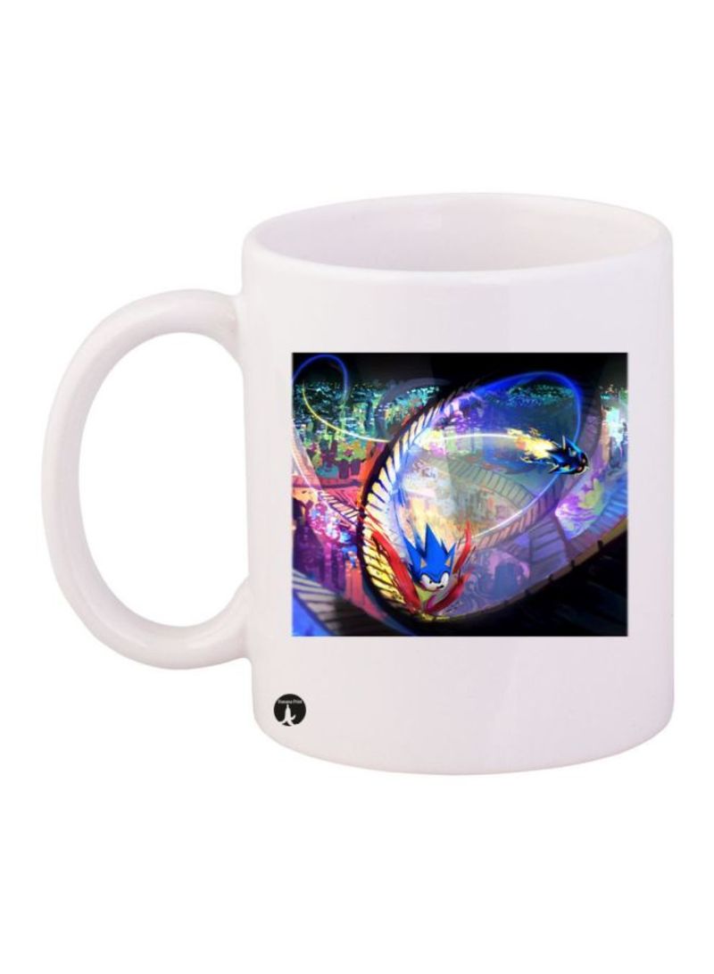 RKN Sonic Video Game Printed Mug White/Blue/Purple Standard Size