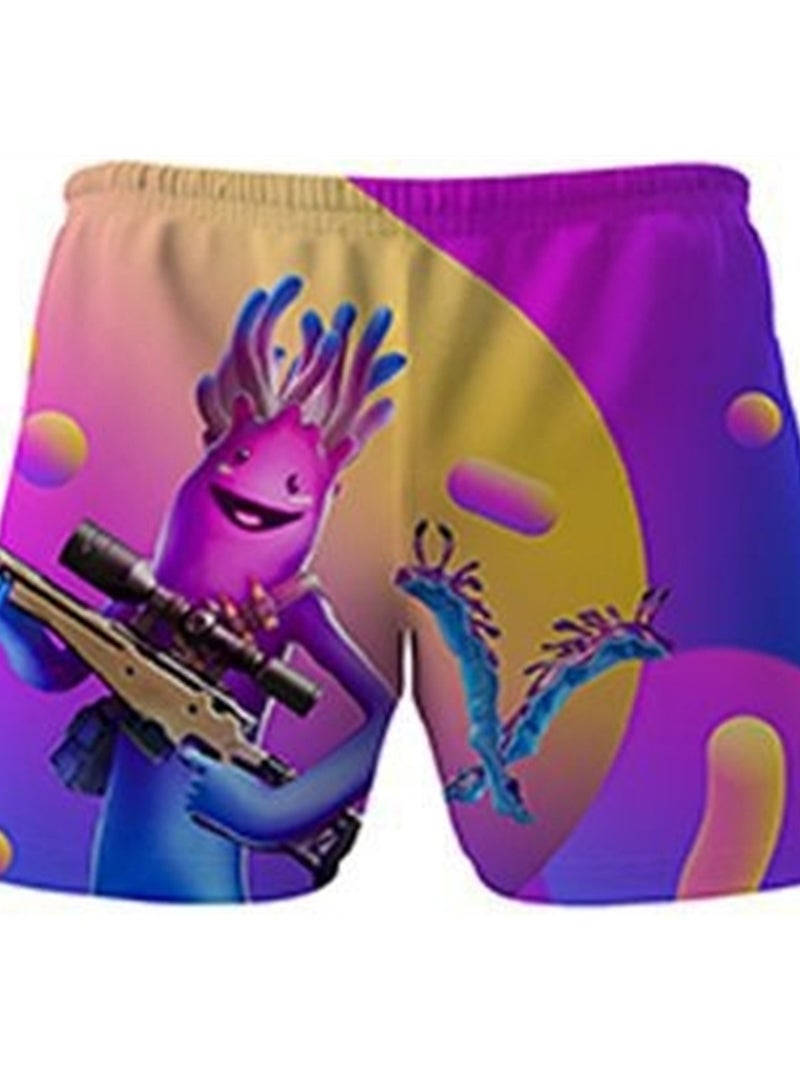 Game Fortnite set 3D digital printing personalized breathable children's T-shirt shorts set - Image 3
