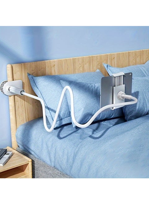 360° Rotating Tablet & Phone Holder - Adjustable Hands-Free Stand for Bed, Sofa & Desktop with Spiral Base - Perfect for Watching Drama, Video Calls & Effortless Work - Stable Multi-Surface Mobile Device Mount