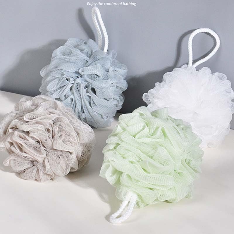 MobFest® Bath Sponge Round Loofah For Men & Women | Soft & Fluffy With Multiple Layer of Fibrous Matrix For A Fun Shower Time | Scrub off Dead Skin | Gentle Exfoliation, Multicolor (M, 4) - Image 1