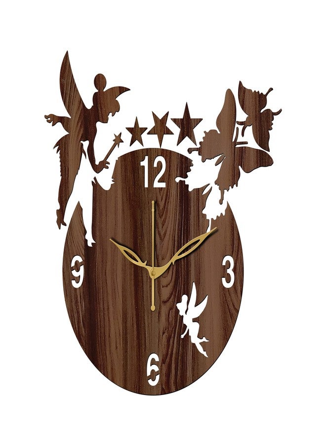 Freny Exim 10" Inch Wooden Wall Clock (Wenge, Small Size, 25cm x 25cm)-008 - Image 1