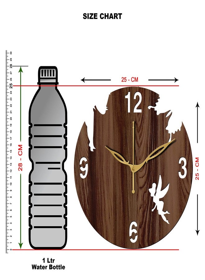 Freny Exim 10" Inch Wooden Wall Clock (Wenge, Small Size, 25cm x 25cm)-008 - Image 3