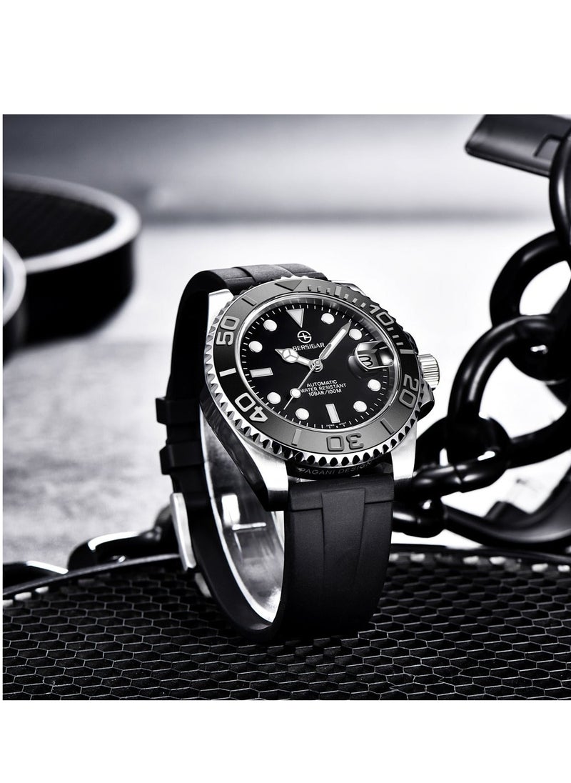 بيرسيجار ساعة Bersigar BG-1651 Luxaura Design أوتوماتيكية من الفولاذ المقاوم للصدأ ومقاومة للماء  - Image 2