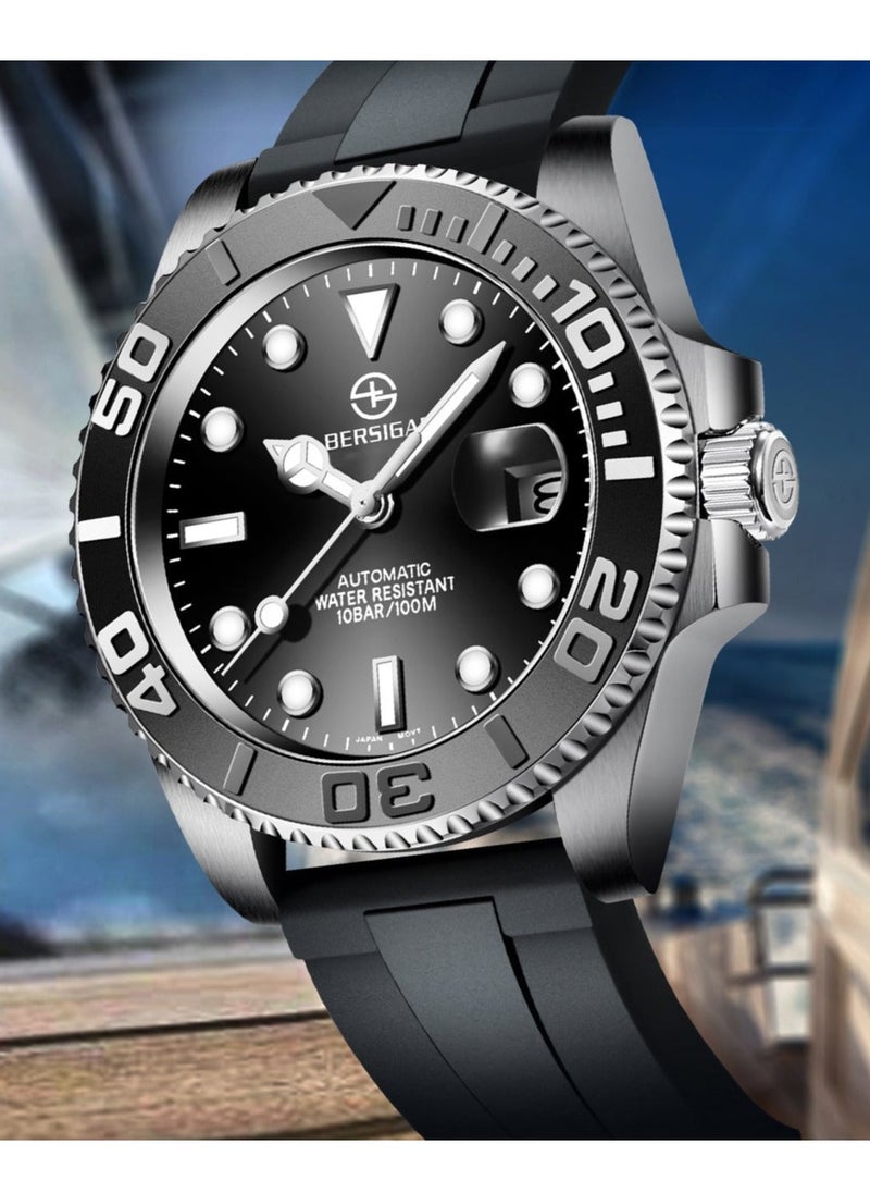 بيرسيجار ساعة Bersigar BG-1651 Luxaura Design أوتوماتيكية من الفولاذ المقاوم للصدأ ومقاومة للماء  - Image 4