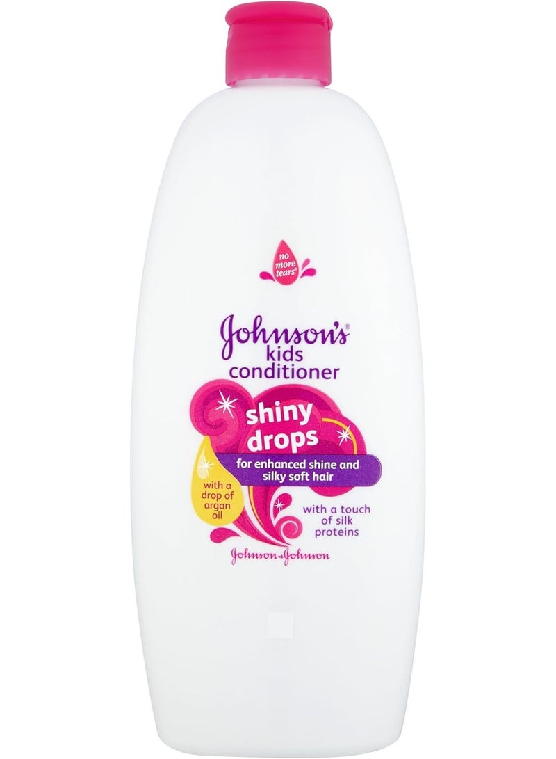 Johnson's Baby Johnson's Kids Conditioner Shiny Drops For Enhanced Shine Soft Hair With a Touch Of Silk Proteins  With a Drop Of Argan Oil 500ml - Image 1