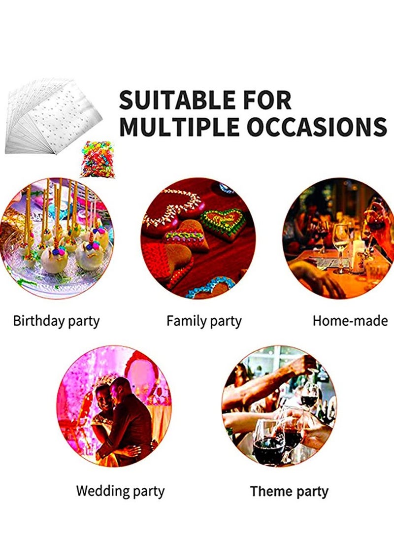 SYOSI 300Pcs Clear Cello Cellophane Bags Self Adhesive Thank You Plastic Bags for Bakery Candle Soap Cookie Candies Dessert Holiday New Year Party Favors  - Image 5