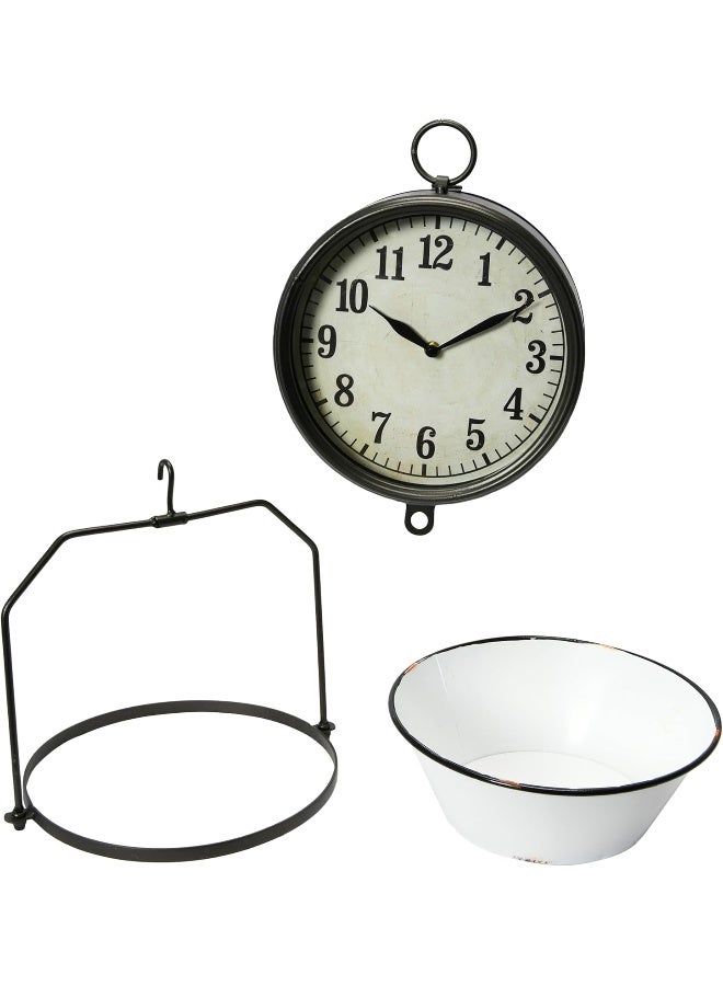 Creative Co-op Creative CoOp White Decorative Reproduction Scale Wall Clock  - Image 4