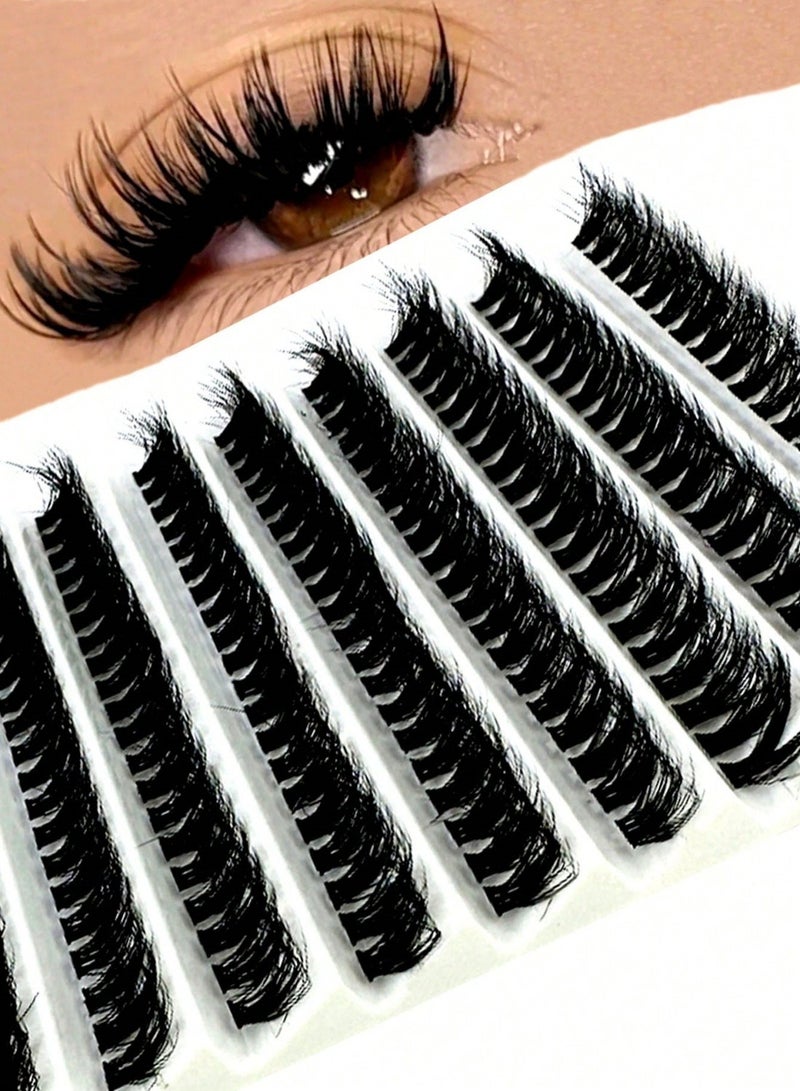 Generic 200Pcs D Curling Eyelashes MIX8-16mm Natural Eyelashes Volume Soft DIY Personalized Eyelashes Reusable Black for Make up  - Image 1