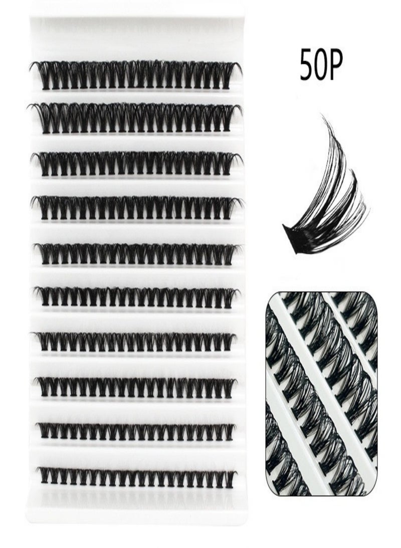 Generic 200Pcs D Curling Eyelashes MIX8-16mm Natural Eyelashes Volume Soft DIY Personalized Eyelashes Reusable Black for Make up  - Image 5