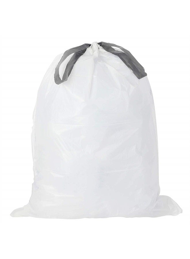 Plasticplace أكياس القمامة - أكياس قمامة سعة 5 جالون بيضاء│سمك 0.9 مل، تصميم قوي مع حبل سحب│حجم 19" × 25" (100 قطعة) - Image 4