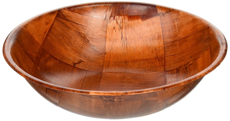 Winco WWB-10 Wooden Woven Salad Bowl  10-Inch  Brown - Image 1