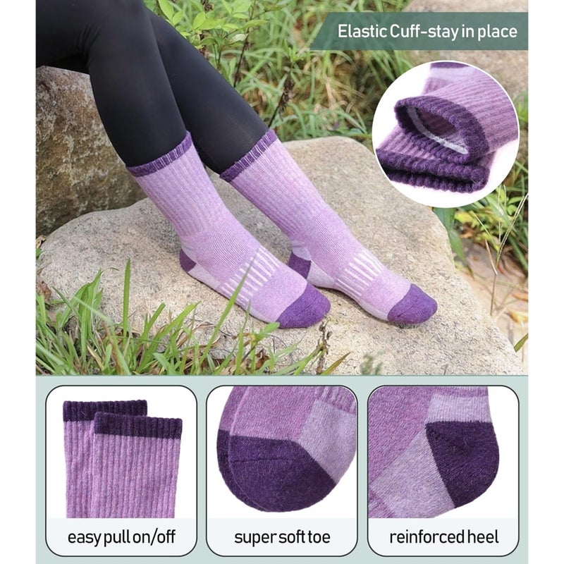 Winter medium tube men's and women's ski socks, thickened terry sports socks, thermal socks, mountaineering socks, towel bottom snow socks sweat-absorbing 5pcs - Image 4