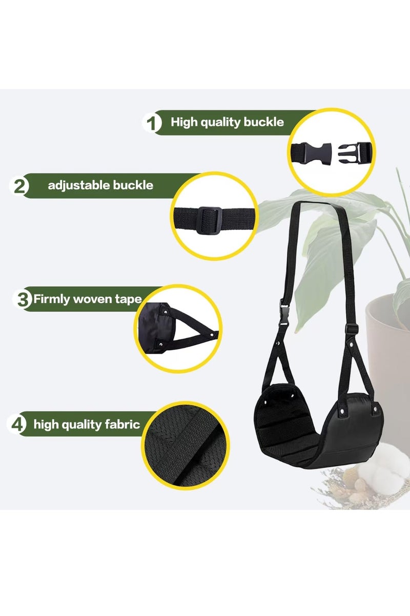 Hoasis Foot Hammock for Plane Travel, Portable Foot Rest Leg Hammock, Adjustable Footrest Foot Sling, Air Travel Essentials for Long Flight, Footrests Accessories for Car, Office & Home - Image 2