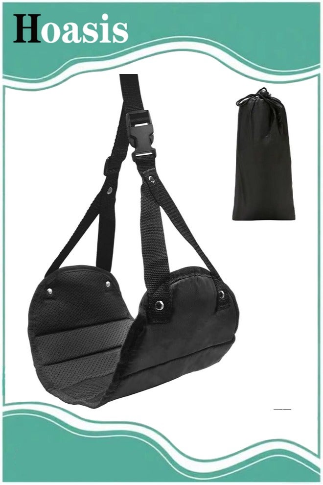 Hoasis Foot Hammock for Plane Travel, Portable Foot Rest Leg Hammock, Adjustable Footrest Foot Sling, Air Travel Essentials for Long Flight, Footrests Accessories for Car, Office & Home - Image 1