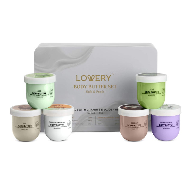 LOVERY Gifts for Women - Whipped Body Butter Scented Body Lotion Set 36oz - Skincare Gift Set Self Care Gifts for Women, Shea Butter Lotion Moisturizing Cream, Mom, Grandma Gift Box - Image 1