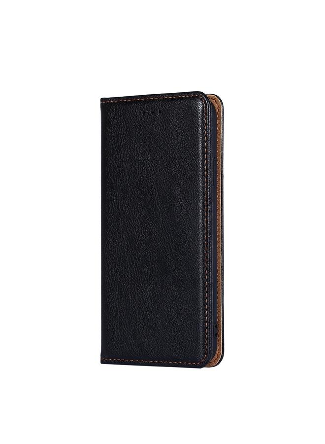 The Bros Case For Samsung Galaxy A22 5G Gloss Oil Solid Color Magnetic Leather Phone Case 