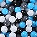 STARBOLO Ball Pit Balls 100 Pieces BPAPhthalate Free NonToxic Crush Proof Ball Play Balls Soft Plastic Balls for Toddlers Baby Kids 100BlueBlackGrayWhite - Image 3