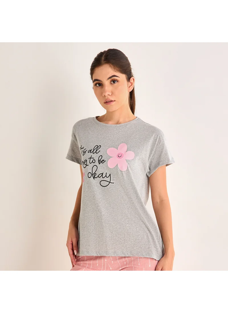 سبلاش فيڤ Floral Printed Pyjama Set