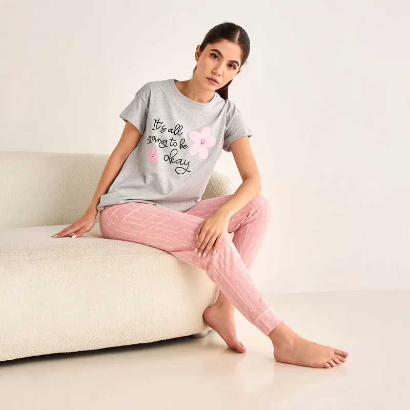 Splash FAV Floral Printed Pyjama Set