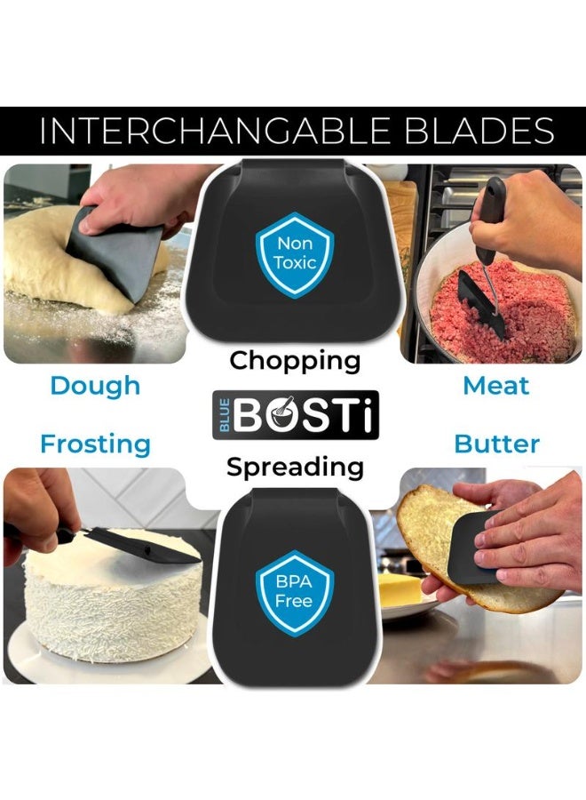 Adjustable-angle spatula—a kitchen must-have!  Make the most of your kitchen tools!  Whether it’s an air fryer, a frying pan, or any other cookware, it works perfectly! Includes 2 spatula heads made of PPSU—free of BPA, BPS, and PFAS.  Non-toxic - Image 3