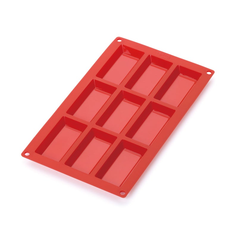 Lekue Lekue 9 Cavities Financier Multi Cavity Baking Mold Red 0621009R01M022