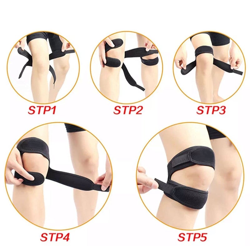 TIMA Tendon Support Strap (Large), Knee Pain Relief Adjustable Neoprene Knee Strap for Running, Arthritis, Jumper, Tennis Injury Recovery - Image 5