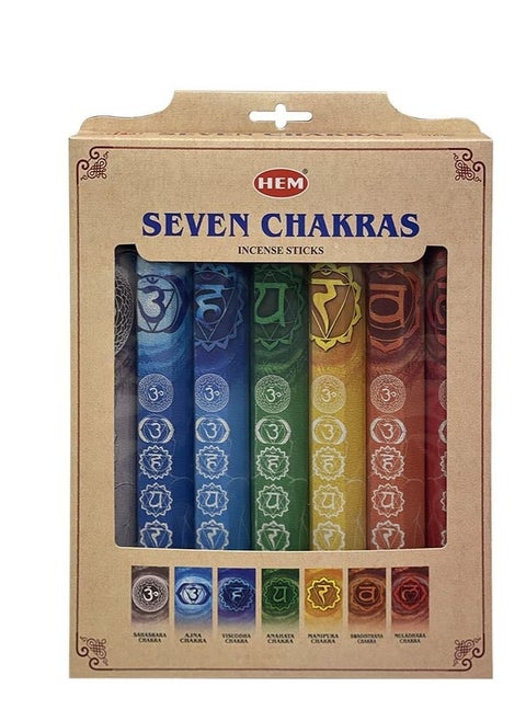 Seven Chakras Incense Sticks for Meditation ,  Yoga and Aromatherapy