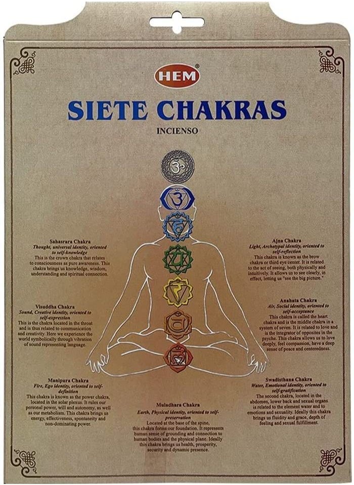 Seven Chakras Incense Sticks for Meditation ,  Yoga and Aromatherapy