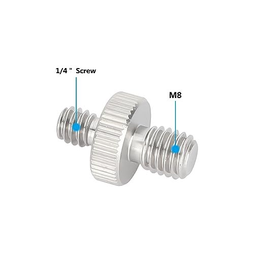 CAMVATE M8 Male to 1/4"-20 Male Stainless Steel Screw Adapter (5-Pack) - 3451 - Image 3