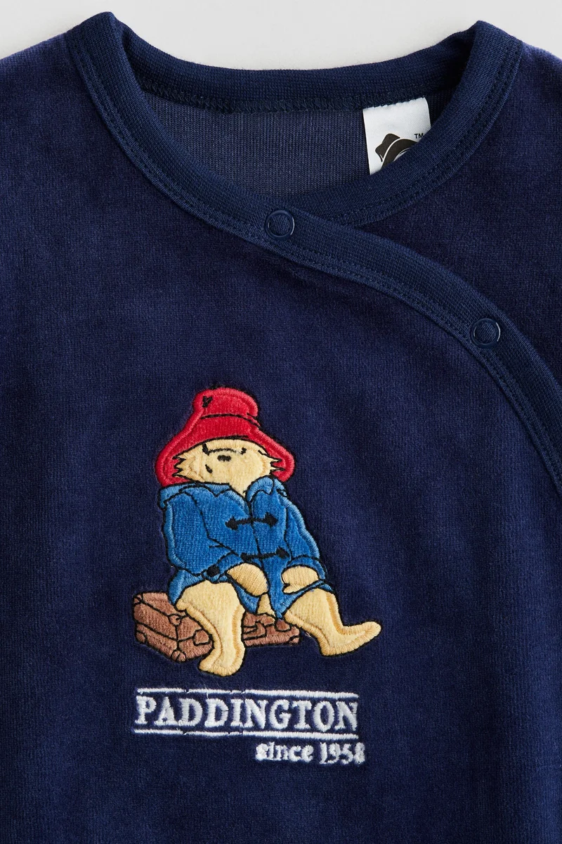 H&M Velour all-in-one pyjamas