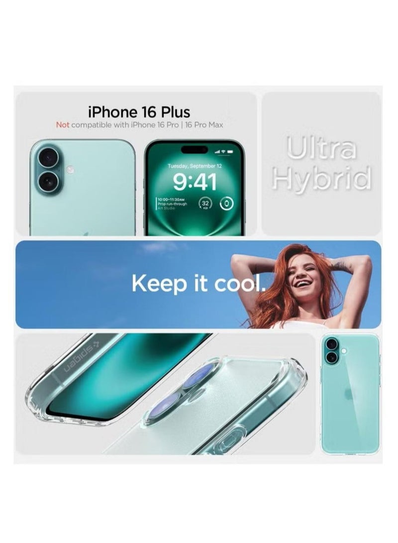 Spigen Ultra Hybrid iPhone 16 Plus Case Cover (2024) - Frost Clear - Image 2